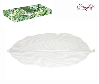 Блюдо белое 47*19см. Мадагаскар