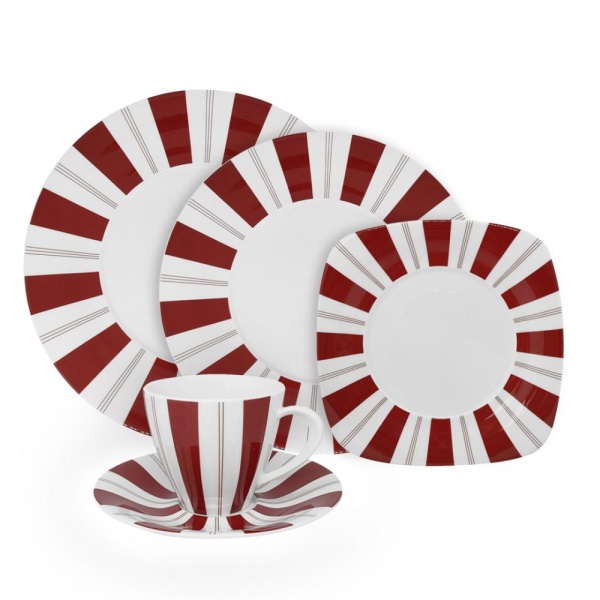 Сервиз столовый 17 предметов 4 персоны Tuxedo Red