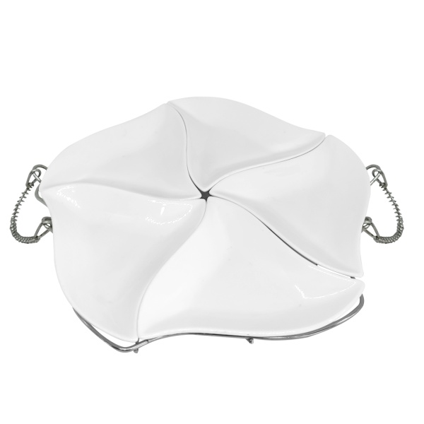 Менажница 5отделений 24см металлическая подставка Flower