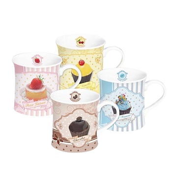 Кружка 4шт 320мл. Petit Gateau