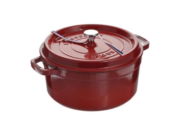 Кокот круглый, вишневый 26см. 4,6л.