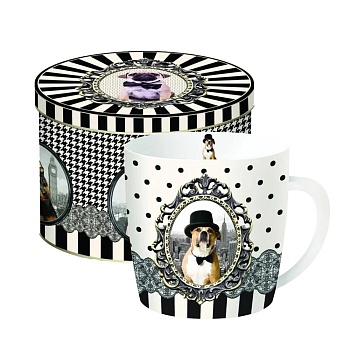 Кружка 350мл. Barocco Dogs в жестяной банке