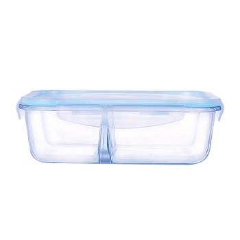 Контейнер 2 отделения 1,5л 22*16,5см пластиковая крышка