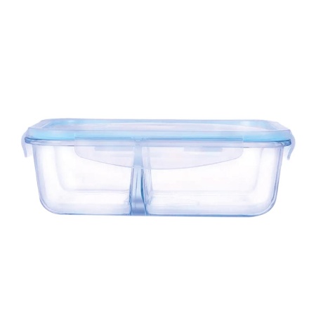 Контейнер 2 отделения 1,5л 22*16,5см пластиковая крышка