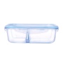 Контейнер 2 отделения 1,5л 22*16,5см пластиковая крышка