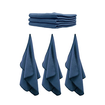 Полотенце кухонное микрофибра 3шт 40*60см. синее