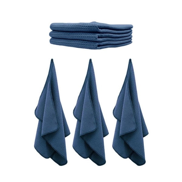 Полотенце кухонное микрофибра 3шт 40*60см. синее