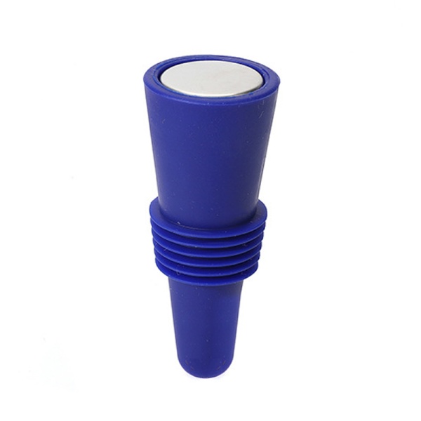 Пробка для вина силикон, синяя