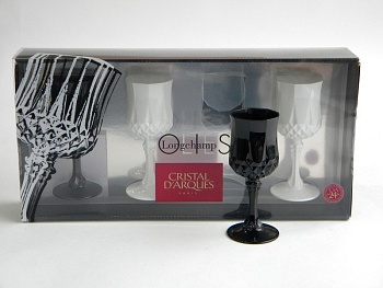 Рюмка 60мл. 4шт Longchamp Black White