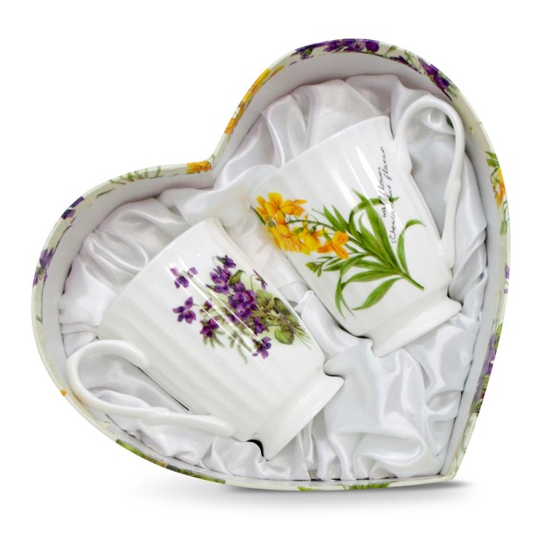 Набор кружек 2шт Желтый букет 320мл. в подарочной упаковке