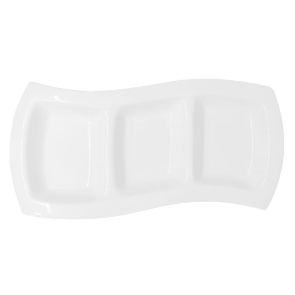 Менажница 3 отдела 32см Wave