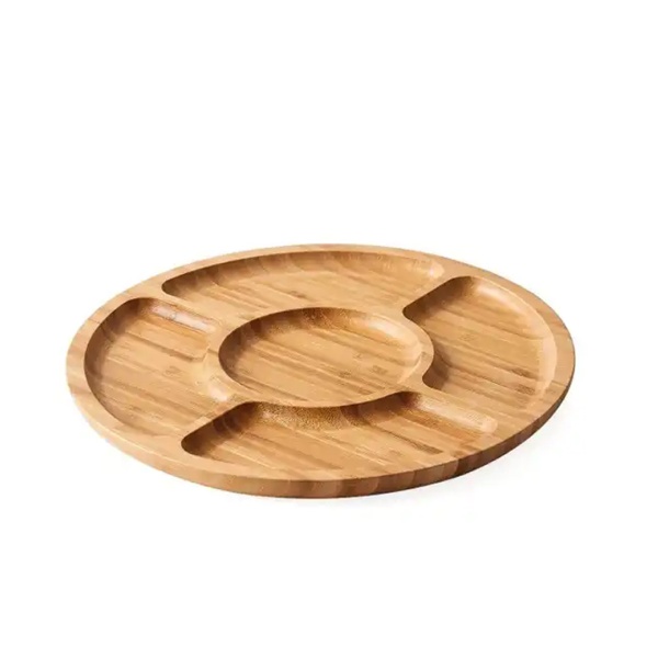 Менаж круглый 25 см, 5 отделений, дерево