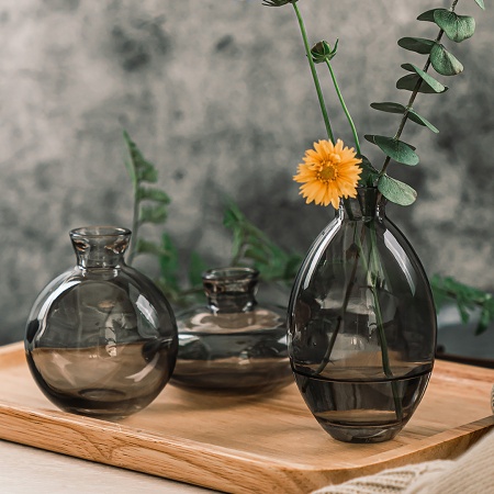 Ваза 3штуки 6-9-12см Серый