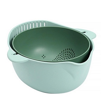 Салатник+дуршлаг пшеничная солома 22-20*13см.