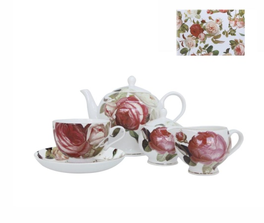 Сервиз чайный 15 предметов 6 персон Романтика