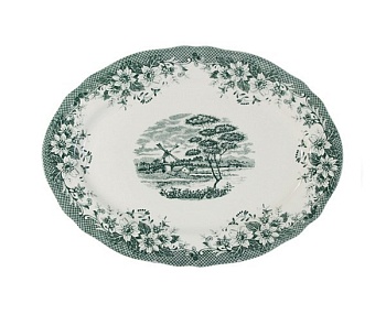 Блюдо овальное 36см. Мельница