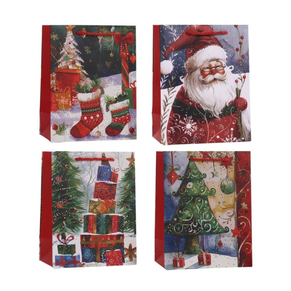 Пакет 23*18*10см, ручка тесьма в ассортименте Новогодний