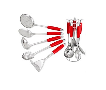 Набор кухонных  принадлежностей 5пр+подставка