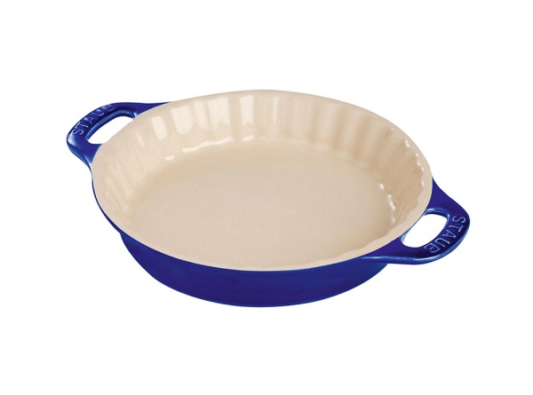 Лоток для пирога 28см. керамический, темно-синий