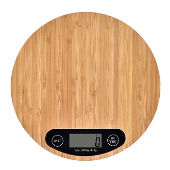 Весы электронные 5кг, 1гр, 20 см бамбуковые AAA