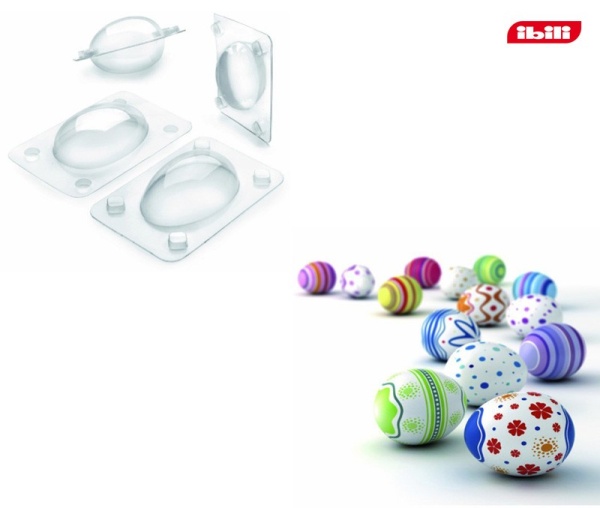 Форма для шоколада 3D 6-7-8см. пасхальное яйцо