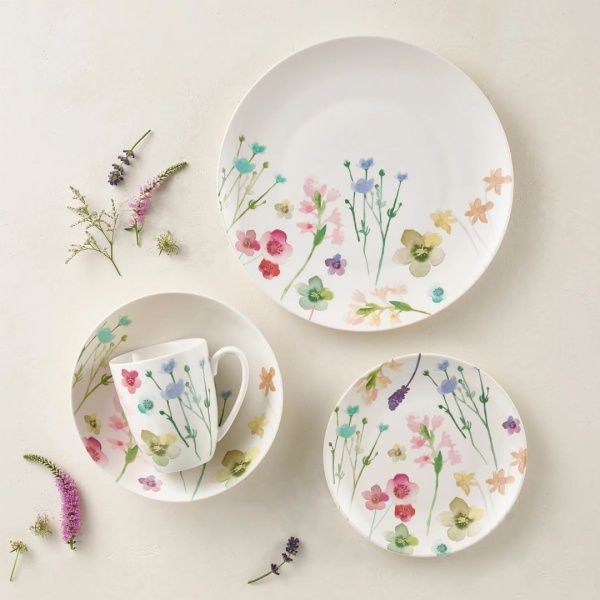 Сервиз 16 предметов 4 персоны чайно-столовый Лесные цветы