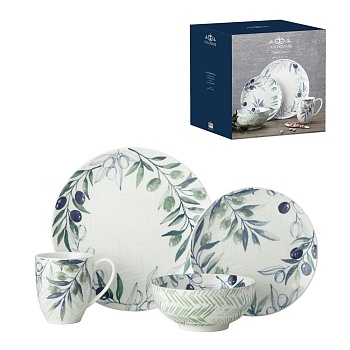 Сервиз чайно-столовый 16 предметов 4 персоны Оливковая роща