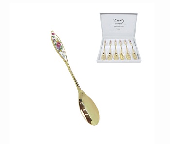 Набор чайных ложек 6 предметов золото MUM M