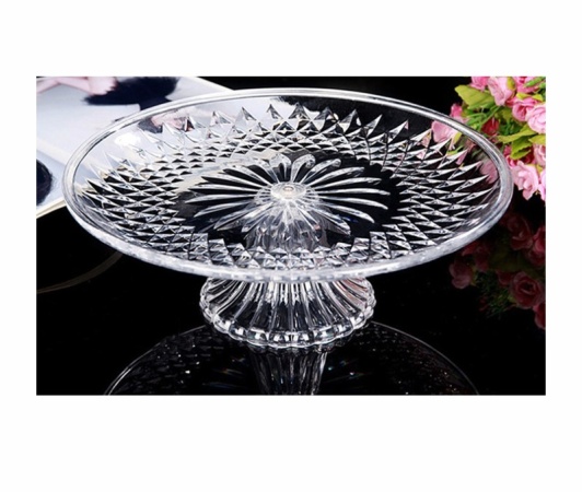 Фруктовница на ноге, пластиковая 30см.