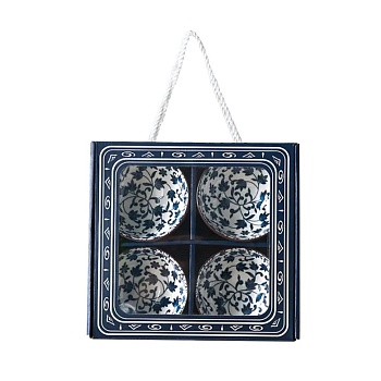 Салатник 11,5см,4 штуки, синий Веточка