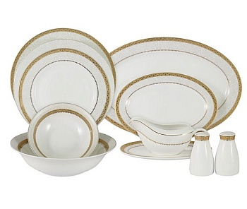 Сервиз столовый 27 предметов 6 персон Бостон Голд