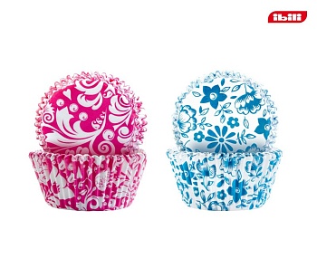 Корзинка для кекса 100шт 4*7,5см. гламур