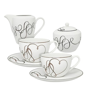 Сервиз чайный 14 предметов 6 персон Love Story