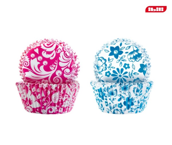 Корзинка для кекса 100шт 4*7,5см. гламур