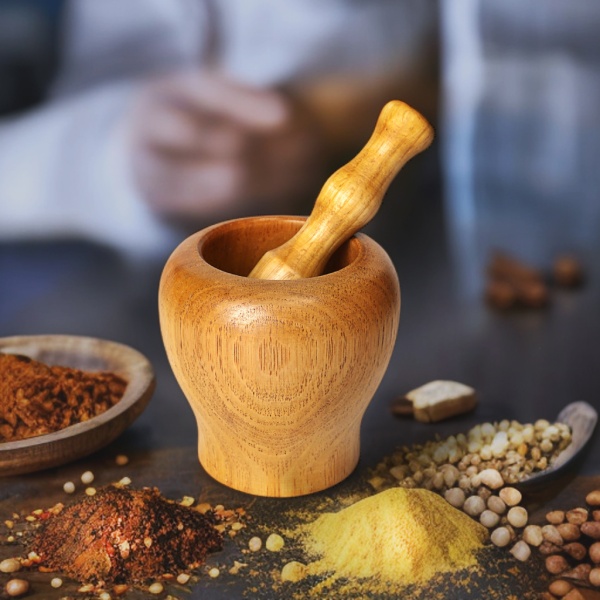 Ступка деревянная 12*11,5 см/