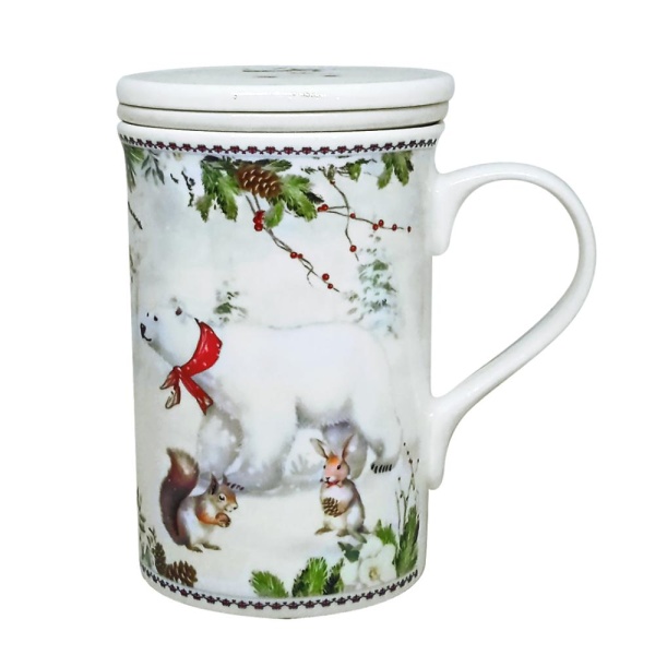 Кружка заварочная 300мл, Белый медведь