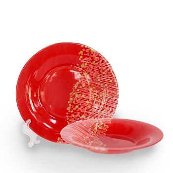 Тарелка суповая Flowerfield Red