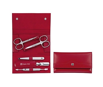 Набор маникюрный 5 предметов красный INOX