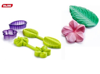 Форма для мастики 2шт 3D листок,цветок I