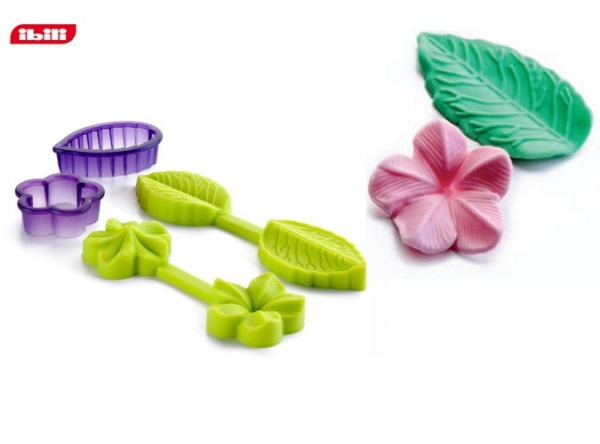 Форма для мастики 2шт 3D листок,цветок I