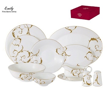 Сервиз столовый 27 предметов 6 персон Элегия Голд