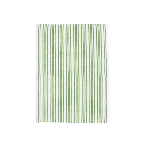 Полотенце 40*60см. хлопок Полоска зеленая