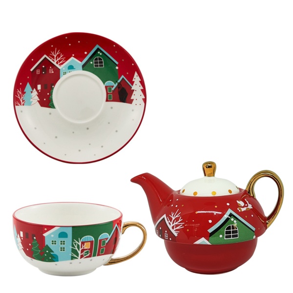 Набор чайный 3 предмета 420 мл,310 мл Зимний домик