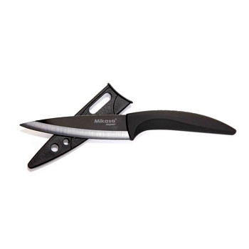 Нож для овощей 10см. черн чехол. Gourmet