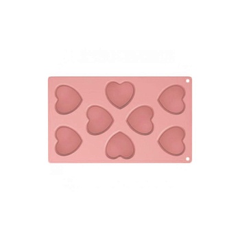 Форма для выпечки силикон, 8 ячеек Heart