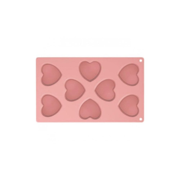 Форма для выпечки силикон, 8 ячеек Heart