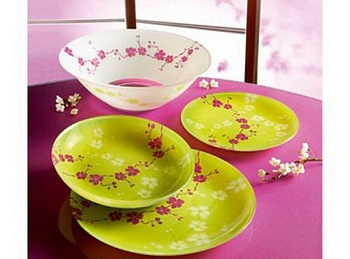 Сервиз столовый 19 предметов 6 персон Kashima Green